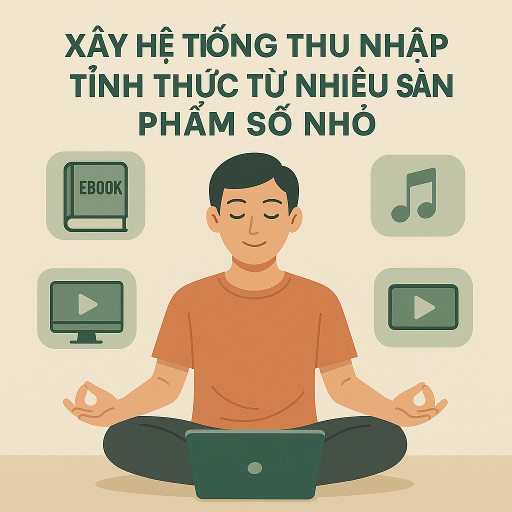 Xây hệ thống thu nhập tỉnh thức từ nhiều sản phẩm số nhỏ